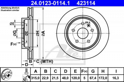 ATE 24012301141 -  Тормозной диск
