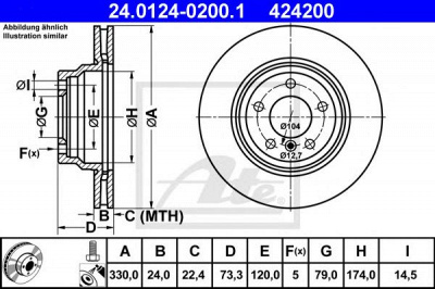 ATE 24012402001 -  Тормозной диск