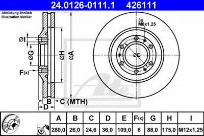 ATE 24012601111 -  Тормозной диск