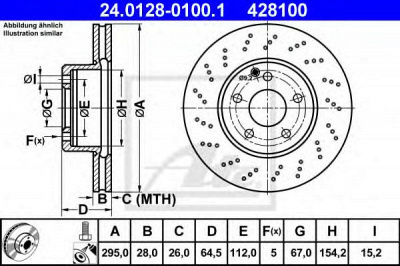 ATE 24012801001 -  Тормозной диск