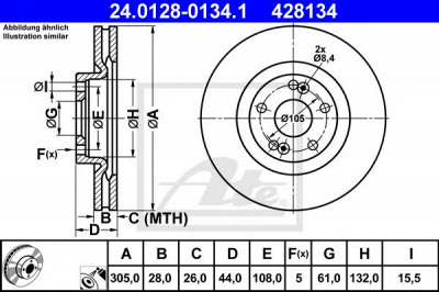 ATE 24012801341 -  Тормозной диск