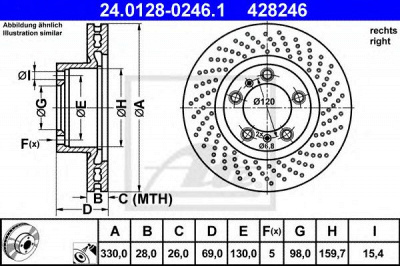 ATE 24012802461 -  Тормозной диск