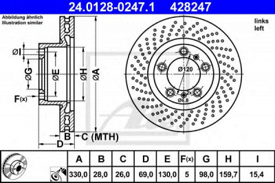 ATE 24012802471 -  Тормозной диск
