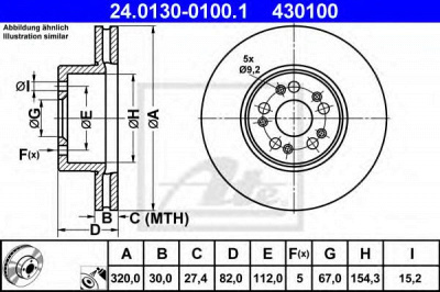 ATE 24013001001 -  Тормозной диск