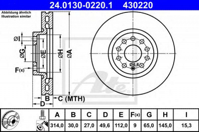 ATE 24013002201 -  Тормозной диск
