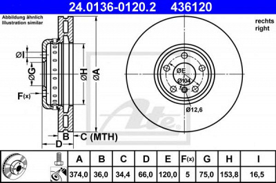 ATE 24013601202 -  Тормозной диск