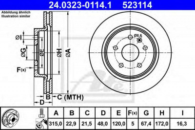 ATE 24032301141 -  Тормозной диск