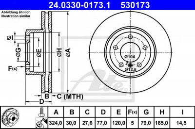 ATE 24033001731 -  Тормозной диск