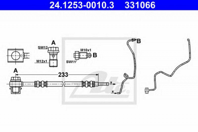 ATE 24125300103 -  Тормозной шланг