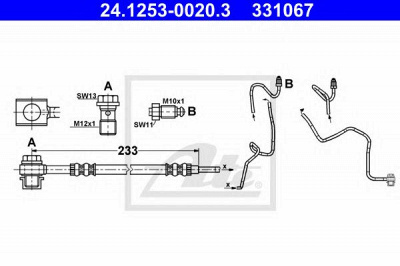 ATE 24125300203 -  Тормозной шланг