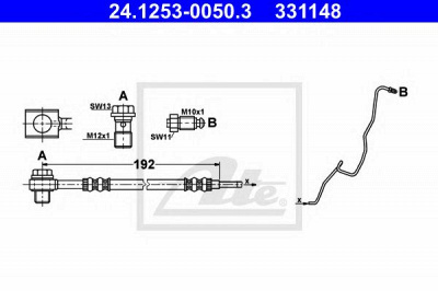 ATE 24125300503 -  Тормозной шланг