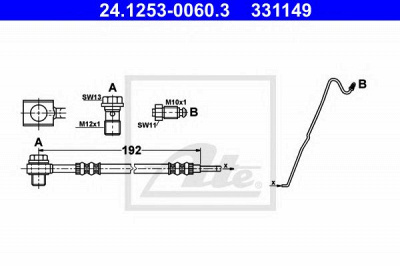 ATE 24125300603 -  Тормозной шланг