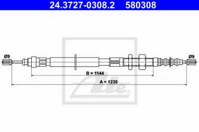 ATE 24372703082 -  Трос, стояночная тормозная система
