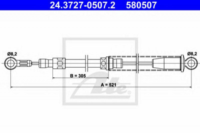 ATE 24372705072 -  Трос, стояночная тормозная система