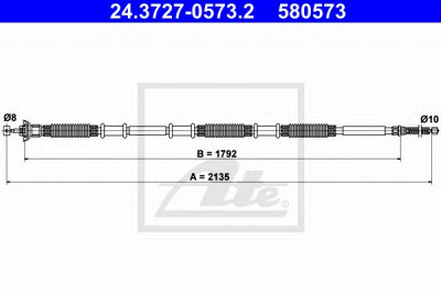 ATE 24372705732 -  Трос, стояночная тормозная система