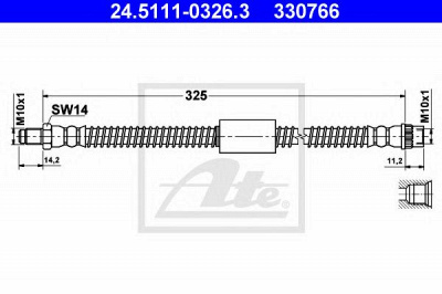 ATE 24511103263 -  Тормозной шланг