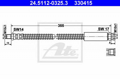 ATE 24511203253 -  Тормозной шланг