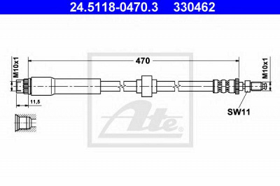ATE 24511804703 -  Тормозной шланг