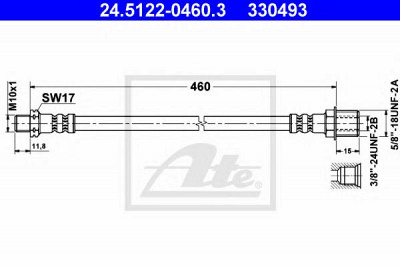 ATE 24512204603 -  Тормозной шланг