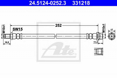 ATE 24512402523 -  Тормозной шланг