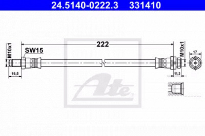 ATE 24514002223 -  Тормозной шланг