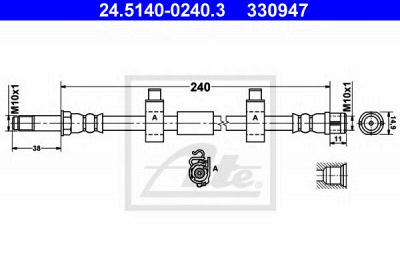 ATE 24514002403 -  Тормозной шланг