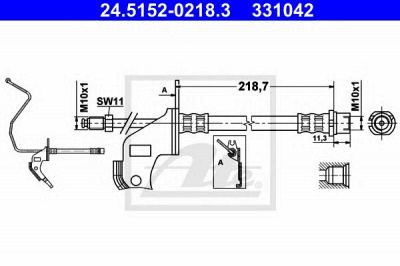 ATE 24515202183 -  Тормозной шланг