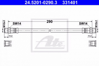 ATE 24520102903 -  Тормозной шланг