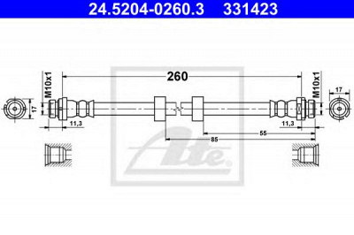 ATE 24520402603 -  Тормозной шланг