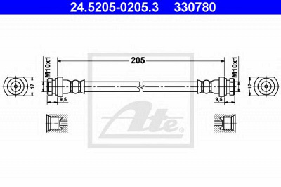 ATE 24520502053 -  Тормозной шланг