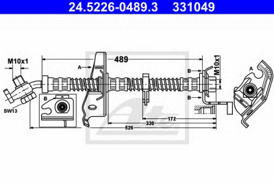 ATE 24522604893 -  Тормозной шланг