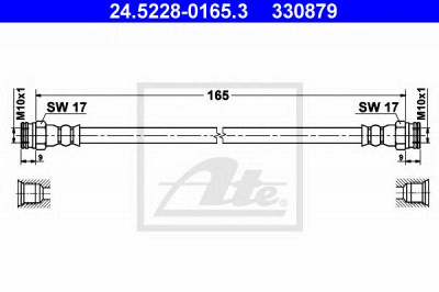 ATE 24522801653 -  Тормозной шланг
