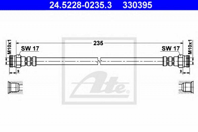ATE 24522802353 -  Тормозной шланг