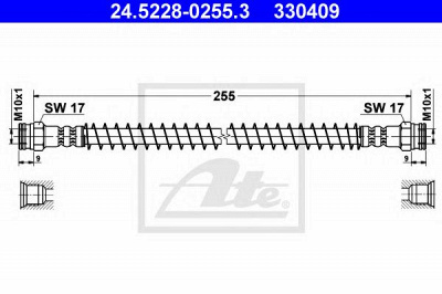 ATE 24522802553 -  Тормозной шланг