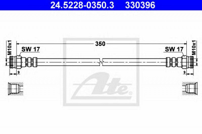 ATE 24522803503 -  Тормозной шланг