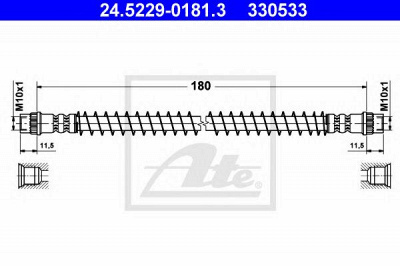 ATE 24522901813 -  Тормозной шланг