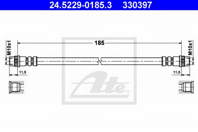 ATE 24522901853 -  Тормозной шланг