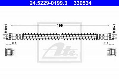 ATE 24522901993 -  Тормозной шланг
