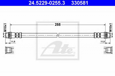 ATE 24522902553 -  Тормозной шланг