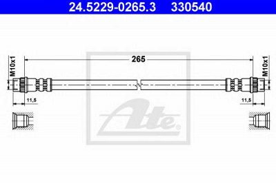 ATE 24522902653 -  Тормозной шланг