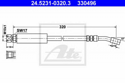 ATE 24523103203 -  Тормозной шланг