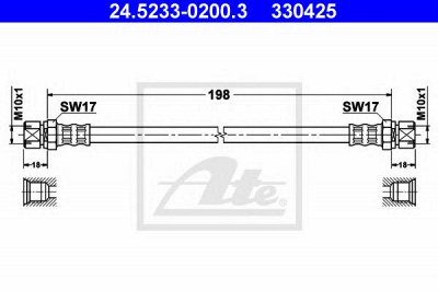 ATE 24523302003 -  Тормозной шланг