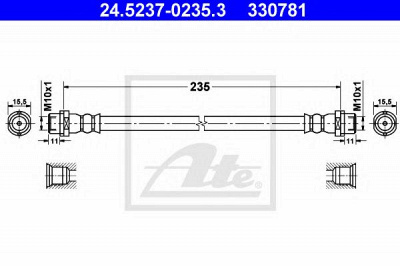 ATE 24523702353 -  Тормозной шланг