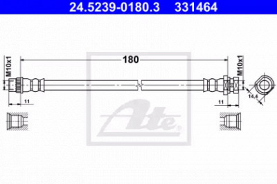 ATE 24523901803 -  Тормозной шланг