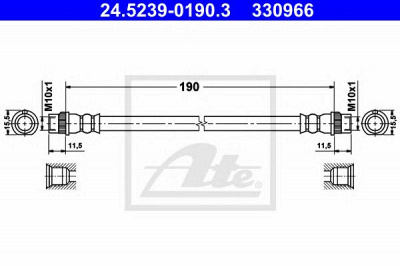 ATE 24523901903 -  Тормозной шланг