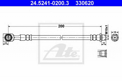 ATE 24524102003 -  Тормозной шланг