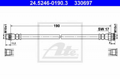 ATE 24524601903 -  Тормозной шланг