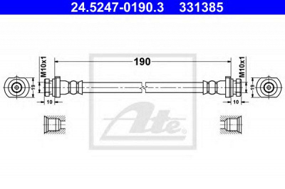 ATE 24524701903 -  Тормозной шланг