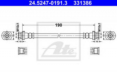 ATE 24524701913 -  Тормозной шланг