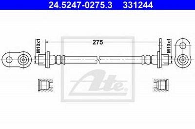 ATE 24524702753 -  Тормозной шланг